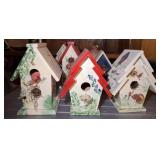 MINIATURE PAINTED BIRD HOUSES