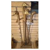 BRASS DUCK HEAD FIRE SET