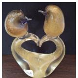 MURANO BLOWN GLASS BIRDS 7IN