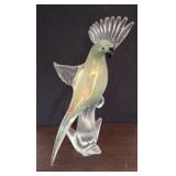 MURANO BLOWN GLASS EXOTIC BIRD 13IN