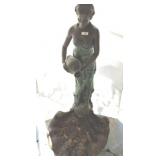 CONCRETE BASE BRONZE FOUNTAIN 36X62