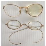 2 PAIR OF GLASSES, GOLD FILLED, MISC