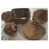 ASSORTED BASKETS, SPLIT OAK BASKETS, MISC