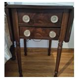 2 DRAWER DROP LEAF ANTIQUE TABLE