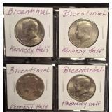 4 PC 1976 BICENTENNIAL KENNEDY HALF DOLLARS