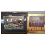 FALL STREAM SCENE, SUNFLOWER PRINT