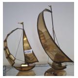 COPPER SAILBOAT ART ON QUARTZ BLOCKS