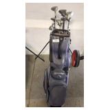TAYLOR MADE GOLF BAG WITH ASSORTED IRONS AND