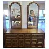 6 DRAWER DRESSER W/ 2 MIRRORS