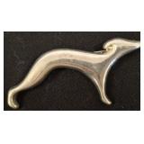 LARGE WHIPPET PIN MARKED 925