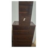5 DRAWER CHEST, 3 DRAWER NIGHT STAND