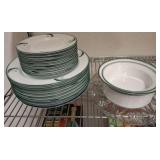 SET OF DANSK FLORA DISHES, CLEAR SERVING TRAY