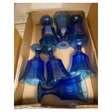 COBALT BLUE STEMMED GOBLETS
