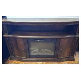 2 DOOR CONSOLE WITH ELECTRIC FIREPLACE