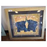 FRAMED ELEPHANTS PRINT