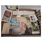 VINTAGE POST CARDS, MAPS, MISC