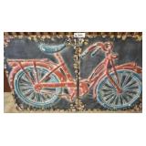 2 PC METAL BICYCLE WALL ART