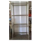 4 TIER METAL SHELVING RACK, NO CASTERS