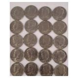 20 KENNEDY HALF DOLLARS ASSORTED DATES