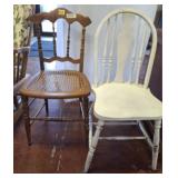 CANE BOTTOM SPINDLE BACK CHAIR,
