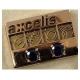 PIN MARKED 10 K, WITH 2 STONES