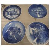 VINTAGE BLUE AND WHITE WALL COLLECTOR PLATES