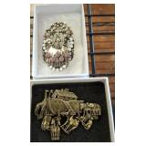 2 PC BROOCHES
