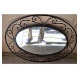 METAL FRAMED WALL MIRROR