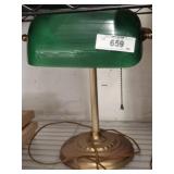 GREEN SHADE VINTAGE DESK LAMP