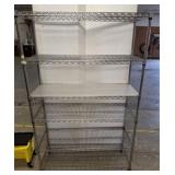 6 TIER METAL SHELF ON CASTERS
