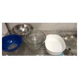 MIXING BOWLS, FISH TRAY, MISC