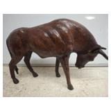 LEATHER BULL FIGURE 18IN