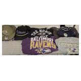 BALTIMORE RAVENS CLOTHING, BATS, MISC