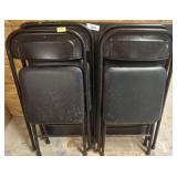 DOREL HOME FURNISHINGS CARD TABLE, 4 CHAIRS