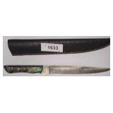 DAMASCUS BLADE CARVING KNIFE KNIFE WITH SHEATH,