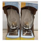 2 PC KEROSENE LAMPS