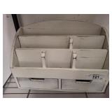 WOODEN DISTRESSED OFFICE ORGANIZER
