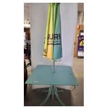 METAL OUTDOOR TABLE W/ TRULY HARD SELTZER