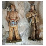 CROCKETT AND GERONIMO FIGURINES