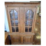 SOLID OAK 2 SHELF CHIJNA HUTCH