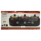 KITCHEN SELECTIVES 3 BOWL SLOW COOKER