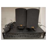 MITSUBISHI STEREO GRAPHIC EQUALIZER, SPEAKERS