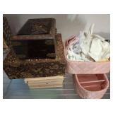 VINTAGE DRESSER BOXES, GLOVES