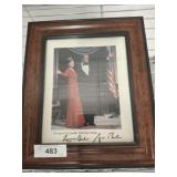 BUSH JR FRAMED PHOTO WITH SIGNATURE
