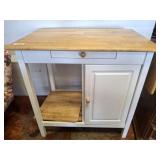 2 TIER ISLAND-NATURAL AND PAINTED W/