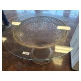 GLASS TOP* SPUN FIBERGLASS BASE TABLE