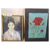 GIRL IN PINK KIMONO PAINTING,