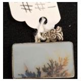 AGATE AND SILVER PENDANT
