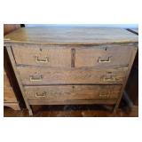 4 DRAWER TIGER OAK DRESSER