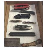 ASSORTED KNIVES, MULTITOOLS, MISC